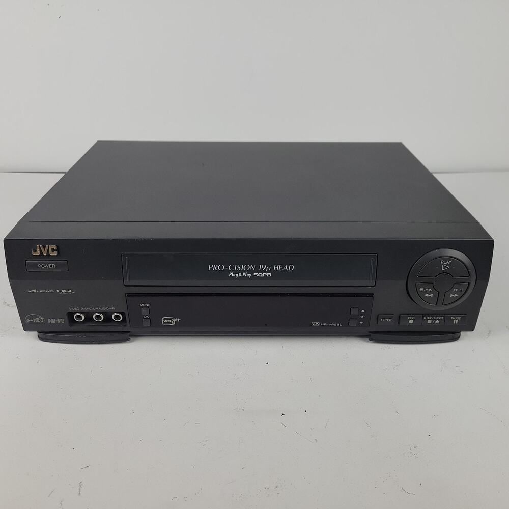 JVC HR-VP58U VHS VCR 4-Head Hi-Fi Video Cassette Recorder No Remote Tested Works